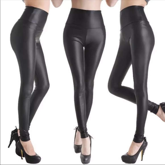 RESTOCKED! Faux Leather High-Waisted Legging - Picture 2 of 8